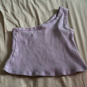 Purple One Shoulder Urban Outfitters Crop Top